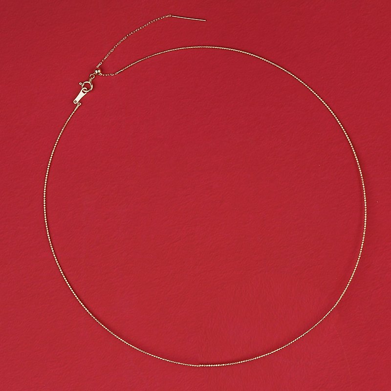 VISHI未時日本工藝18k黃金項圈45cm閃珠鎖骨配鏈可調節女簡約新款 - 項鍊 - 貴金屬 