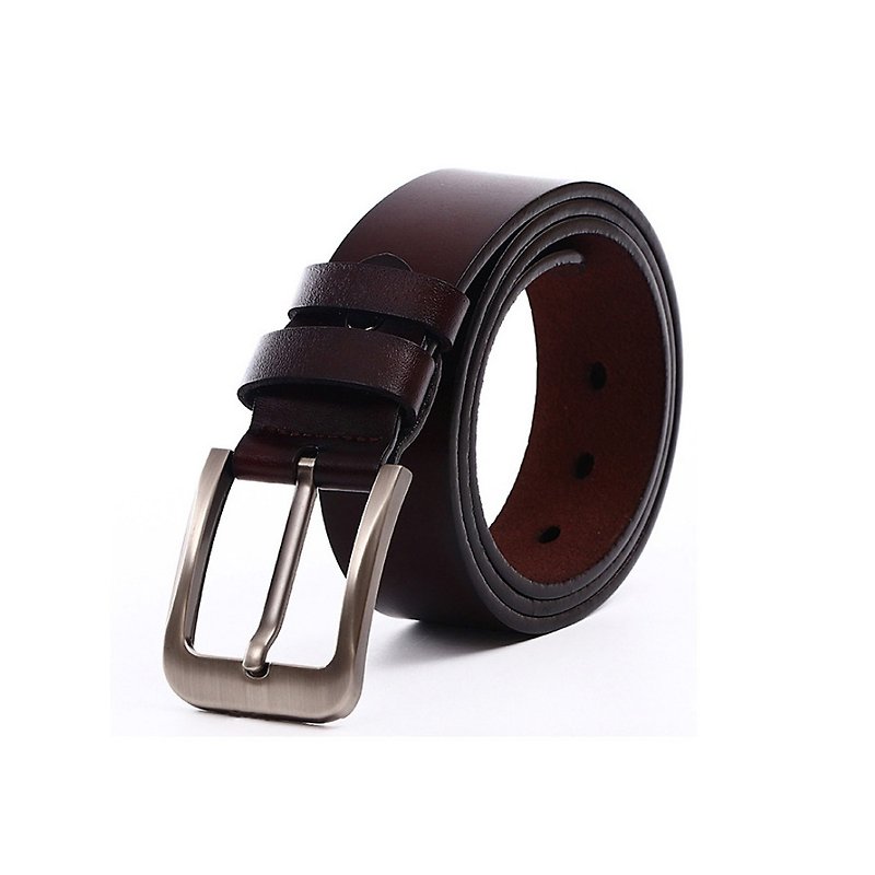 Kings Collection Dark Brown Genuine Leather Belt KCBELT1007 Dark Brown - Belts - Genuine Leather Brown