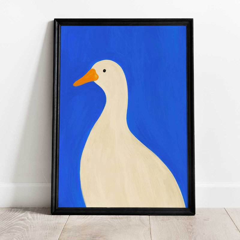 Goose Goose Duck with friends| Art print (A3) - โปสเตอร์ - กระดาษ สีน้ำเงิน