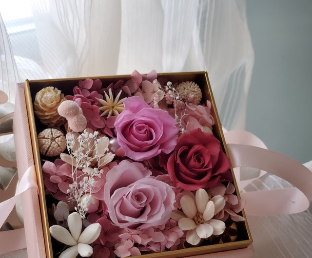 Colorful flower gift box DIY material package] Healing hand-made