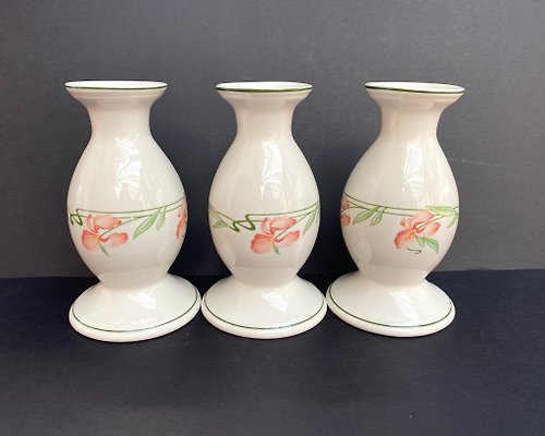 HappyDuckVintage Villeroy & Boch 陶瓷花瓶 Miami Bud from Luxembourg 1980s