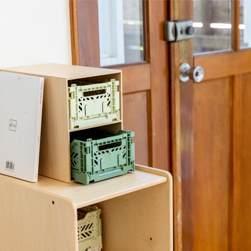 土耳其Aykasa折疊收納籃(S)-抹茶綠 - 居家收納/收納盒/儲物盒 - 塑膠 綠色