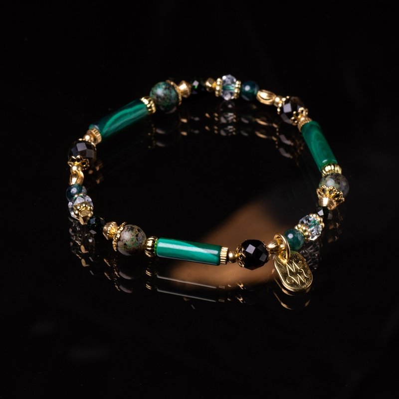 The Habitat of the Heart // C1565 Malachite Stone Stone - Bracelets - Gemstone 