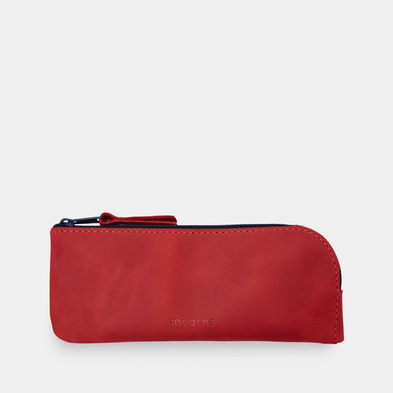 紅色真皮眼鏡盒 – 時尚皮革配件禮品 - 眼鏡盒/眼鏡布 - 真皮 紅色