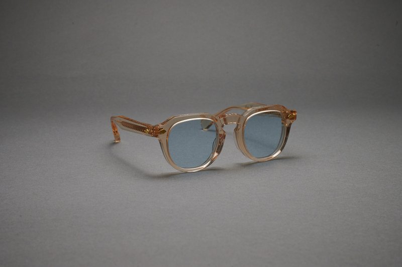 Vatic Vintage Optical Soto Champagne 8mm厚切膠卷墨鏡 淺藍鏡 - 眼鏡/鏡框 - 其他材質 金色