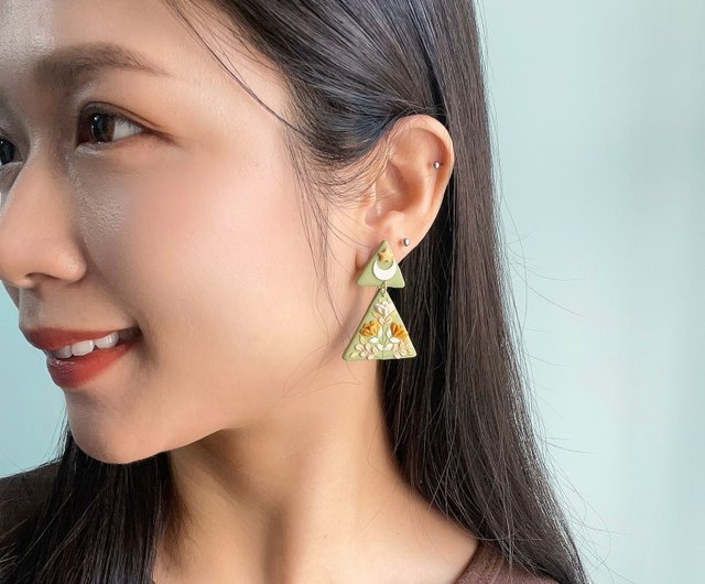 ピアス】海風（ウミカジ）ポリマークレイ ピアス 沖縄 紅型