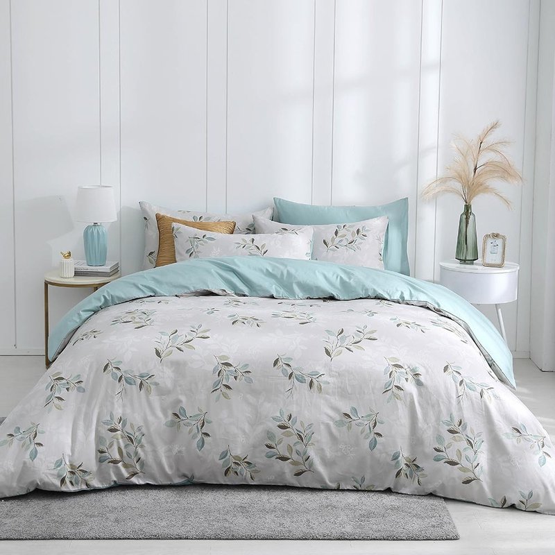 Hongyu 300-woven American cotton quilt cover bed bag set Camilla (double/large/extra large) - เครื่องนอน - ผ้าฝ้าย/ผ้าลินิน สีเทา