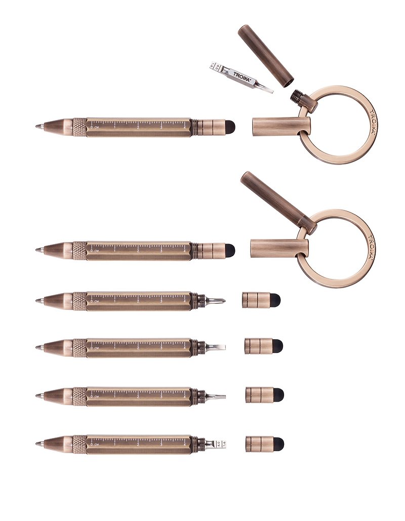 胎紋測量功能筆(古銅色) - 鑰匙圈/鎖匙扣 - 其他金屬 
