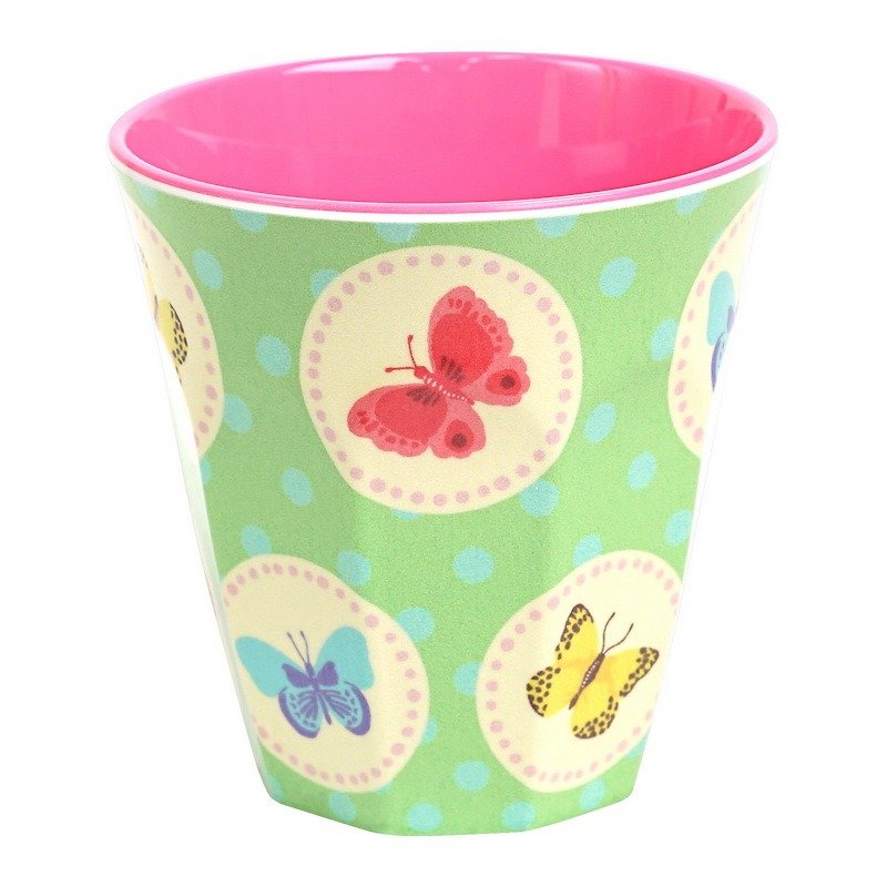 M Butterfly Retro Cup - Green - ถ้วย - พลาสติก 