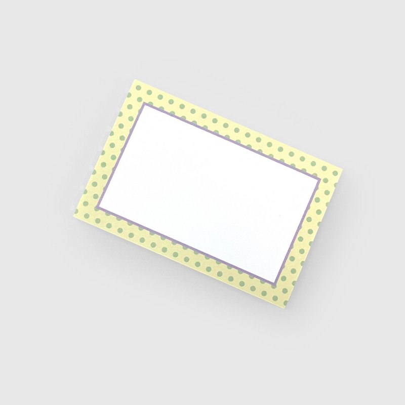 Yellow green dot | Memo Pad - 便條紙/便利貼 - 紙 黃色