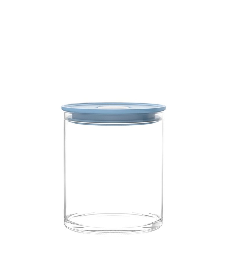 Norma Blue Glass Airtight Jar 685cc - Food Storage - Glass White