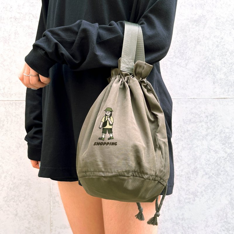 Customized l Japanese lightweight drawstring bag - กระเป๋าหูรูด - เส้นใยสังเคราะห์ หลากหลายสี