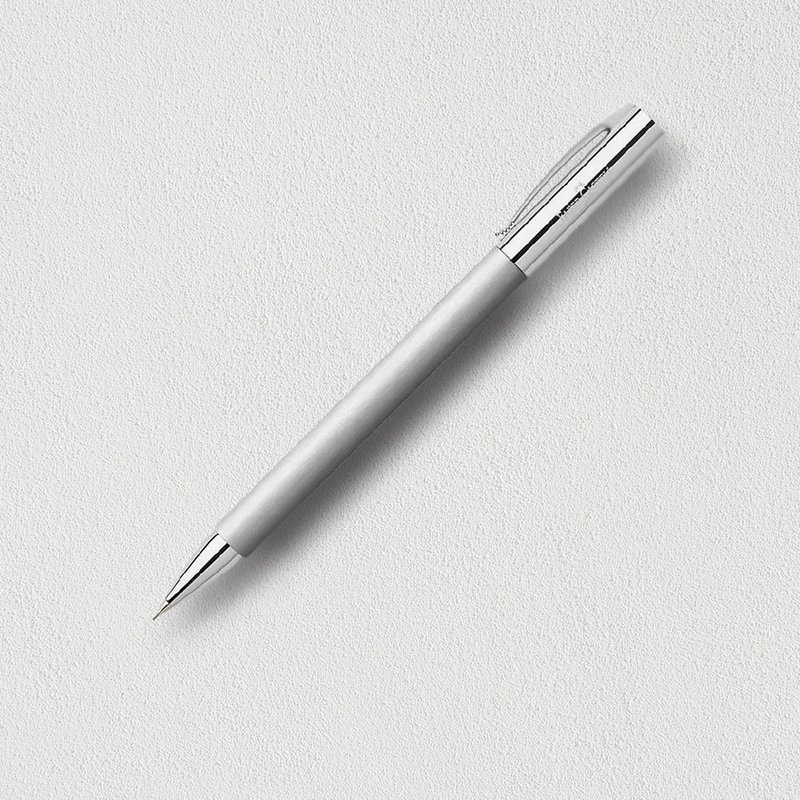 【Faber-Castell】成吉思汗AMBITION銀絲不銹鋼0.7mm鉛筆免費刻字 - 鉛筆/自動鉛筆 - 其他金屬 銀色