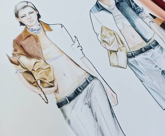 How to color fashion design sketches quick and easy tutorial