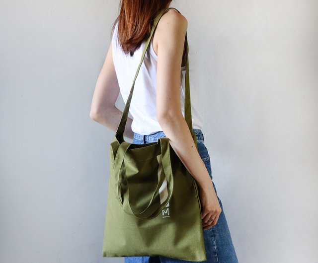 【一点物】オリーブグリーン キャンバス トートバッグ キャンバストート（L） | ノベルティ(小物) | 1枚 | TR-0101