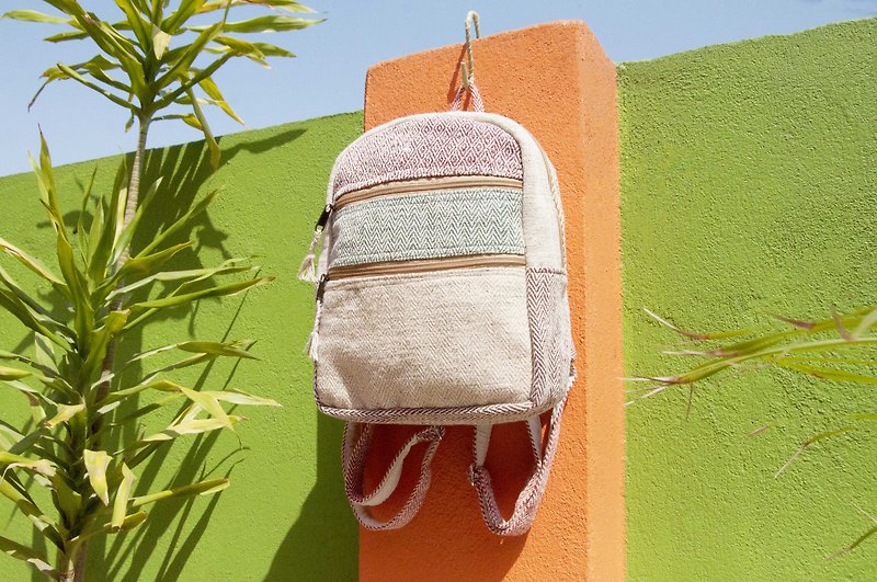 Valentine's Day Valentine's Day gift New Year's gift Mother's Day limited handmade cotton stitching design backpack / shoulder bag / national mountaineering bag / patchwork bag / cotton / backpack / travel bag-national style color palette ( - Backpacks - Cotton & Hemp Multicolor