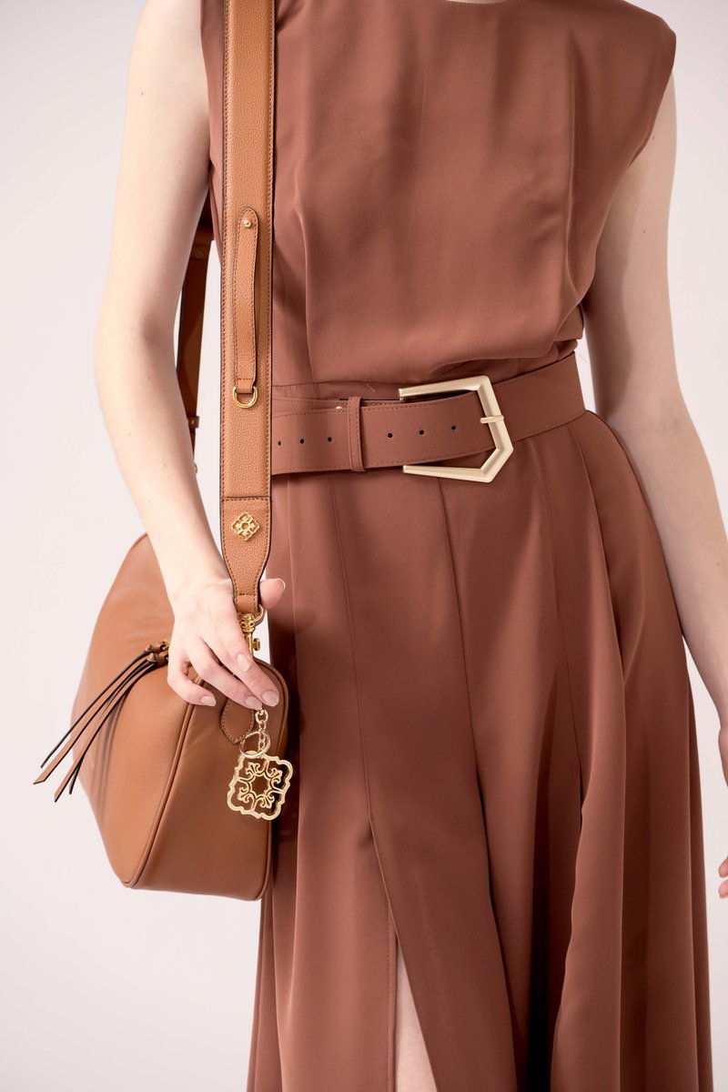 CLASSIC WIDE BAG STRAP BROWN - Other - Genuine Leather Brown