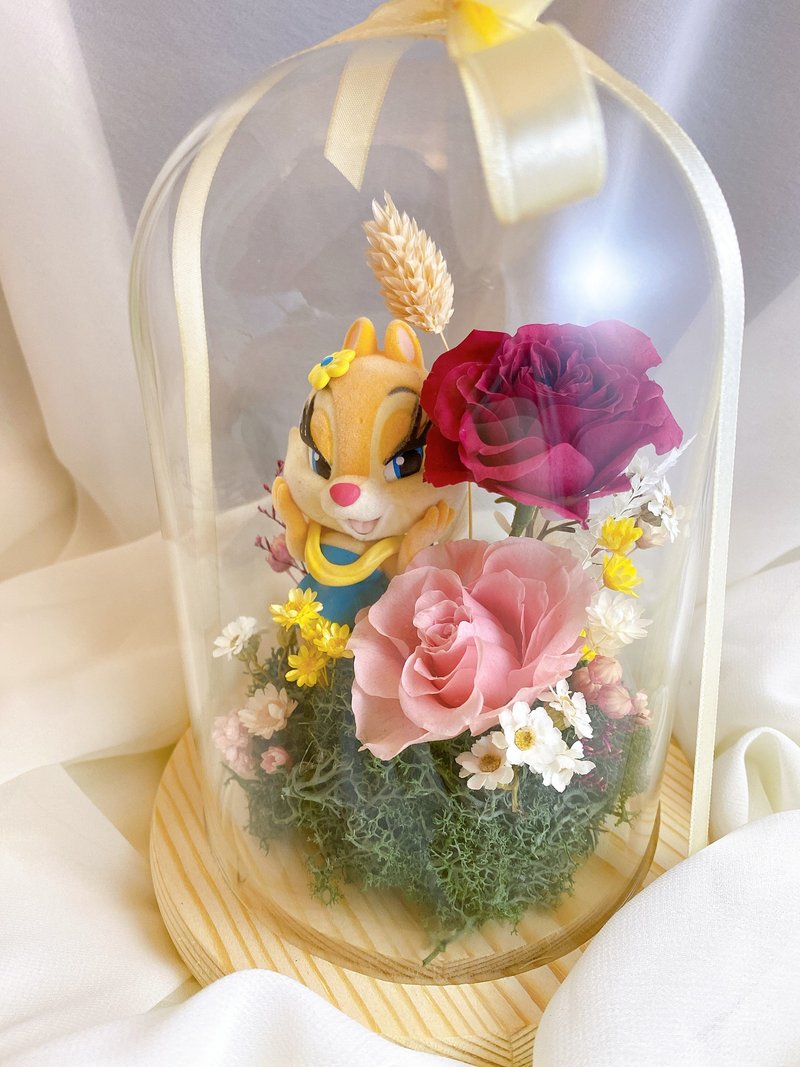 Kiki and Titi Kristine Glass Immortal Rose Bell Jar - ตุ๊กตา - พืช/ดอกไม้ สีม่วง