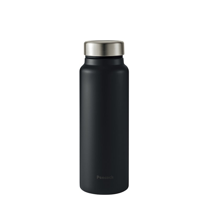 【孔雀Peacock】600ML 不鏽鋼保溫杯 商務休閒 輕量化設計-消光黑 - 保溫瓶/保溫杯 - 不鏽鋼 黑色