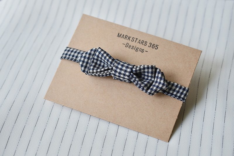 Houndstooth pattern-bow tie tweeted - Ties & Tie Clips - Cotton & Hemp Multicolor