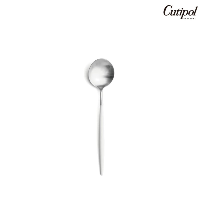 葡萄牙Cutipol GOA系列白柄21cm主餐匙 - 刀叉/湯匙/餐具組 - 不鏽鋼 黑色