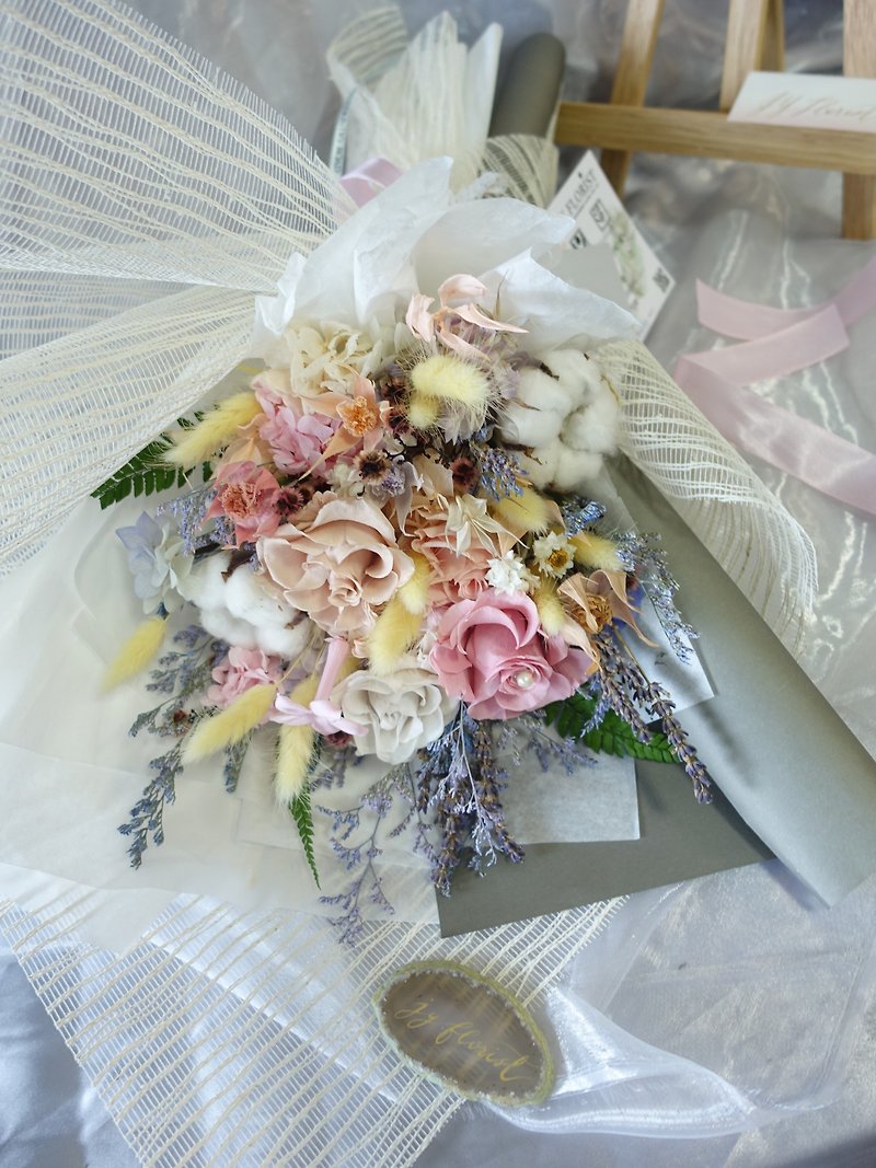 [Angel Wings Bouquet] Graduation Bouquet / Valentine's Day / No Withered Flowers / Dry Bouquet - Dried Flowers & Bouquets - Plants & Flowers Pink