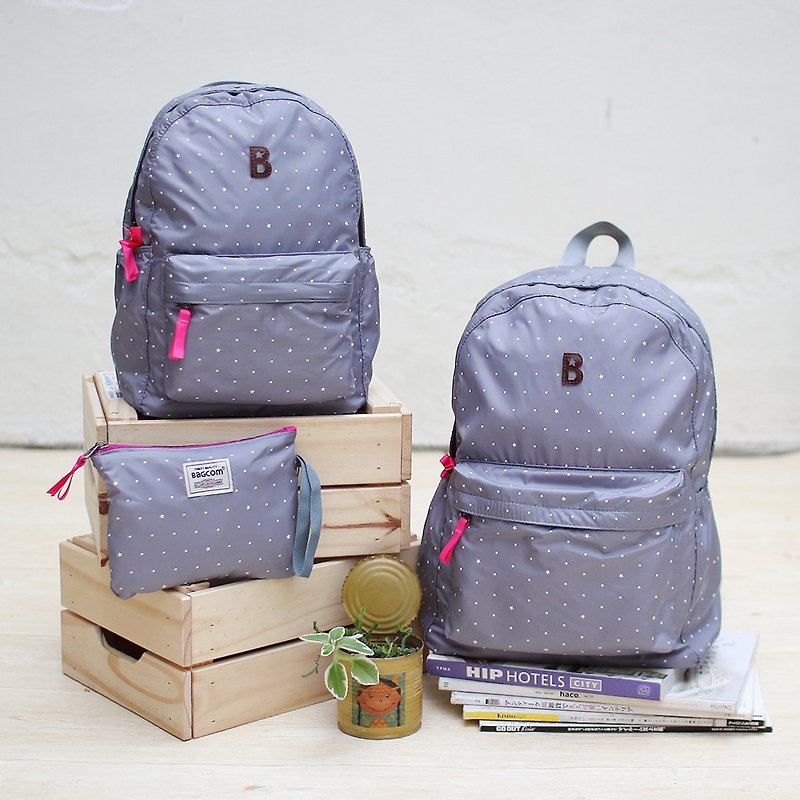 Mildred MINI Storage Backpack_silver _100422 - Backpacks - Polyester Gray