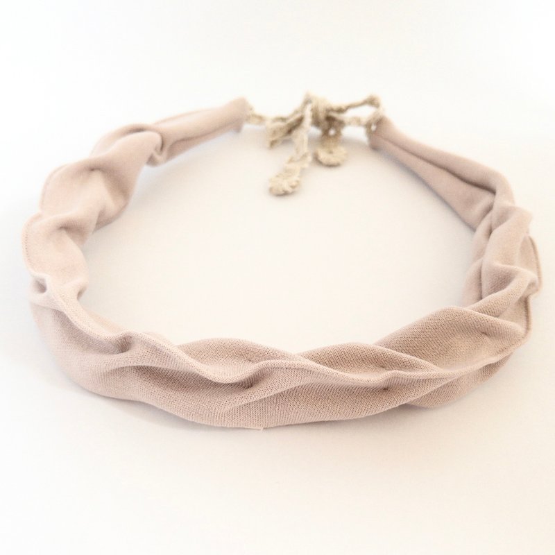 髮帶/淺粉葉脈紋路 送禮禮物 手作髮帶 - 頭箍/髮帶/髮圈 - 聚酯纖維 粉紅色