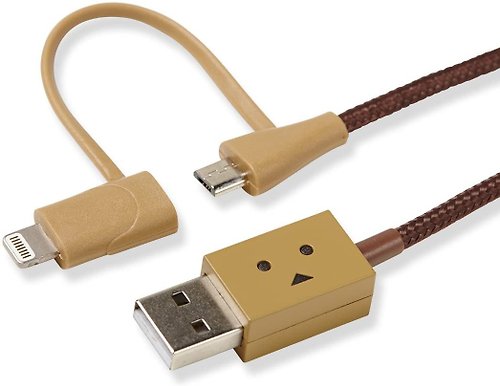 Gadget Asia Cheero 紙箱人USB線 (Lightning & Micro USB) - 50cm