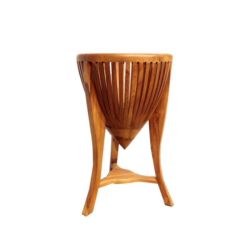 [Jidi City 100% Teak Furniture] PP570C Three Styles of Nanyang Style Flower Tables (Single Piece/Short) Basket - Plants - Wood 