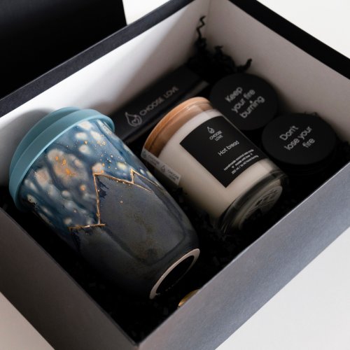 Ceramic travel mugs set, candle gift set, aroma gift set, Mug with lid  ceramic - Shop Soul in Ceramic Pottery & Ceramics - Pinkoi