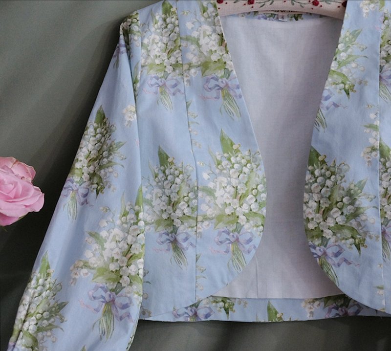 【ハンドメイド】中国風レトロ/エレガント/トップス - トップス - コットン・麻 ブルー