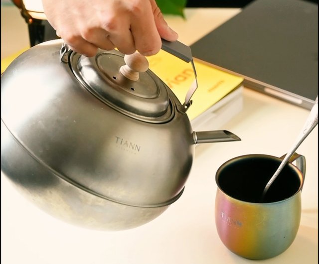 純チタンアップルポット 3000ml 安全無臭純チタンケトル