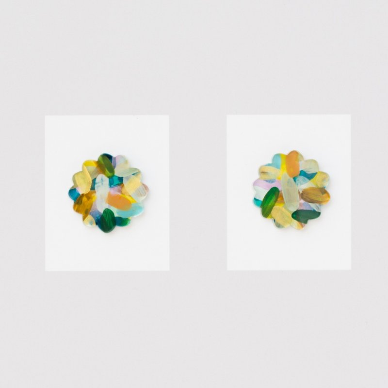 earrings (針式) - Earrings & Clip-ons - Acrylic Green