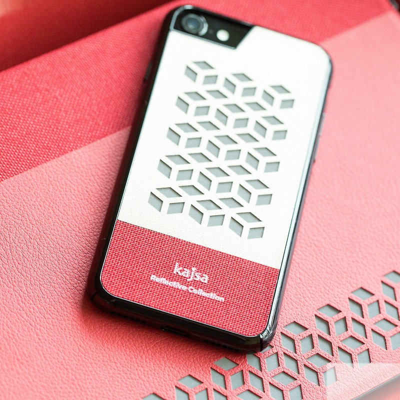  立方體單蓋手機保護殼 紅 - 其他 - 防水材質 紅色