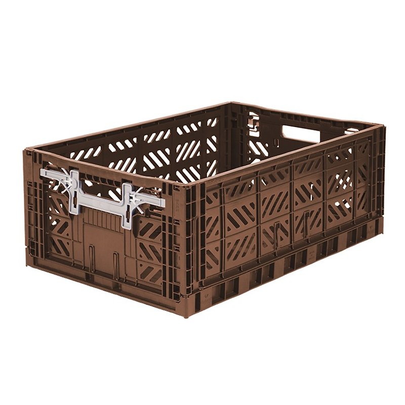 Turkey Aykasa Folding Storage Basket (L)-Brown - กล่องเก็บของ - พลาสติก 
