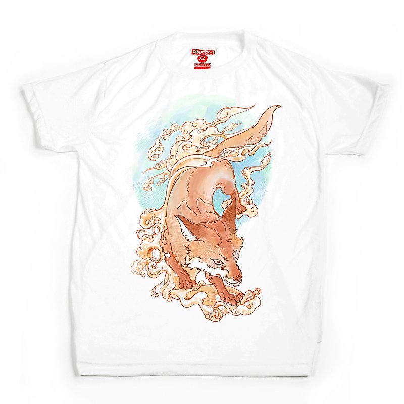 The fire fox Chapter One T-shirt Soften unisex male female - Men's T-Shirts & Tops - Cotton & Hemp White