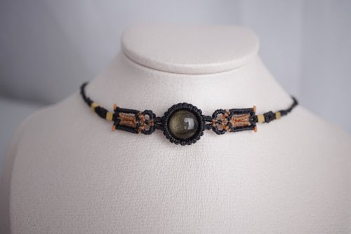 Macramé Crafts 金曜石 蠟線編織頸繩 頸圈