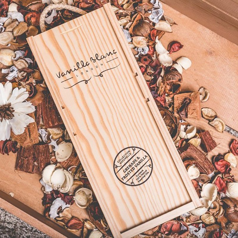 British handmade Vanilla Blanc wooden box indoor fragrance expansion group lemongrass eucalyptus 100ml - Fragrances - Essential Oils Multicolor