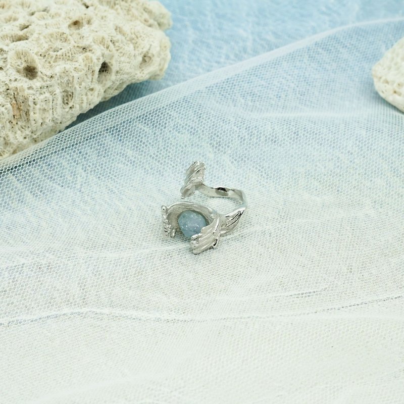 Twist Ocean Ring - General Rings - Semi-Precious Stones Silver