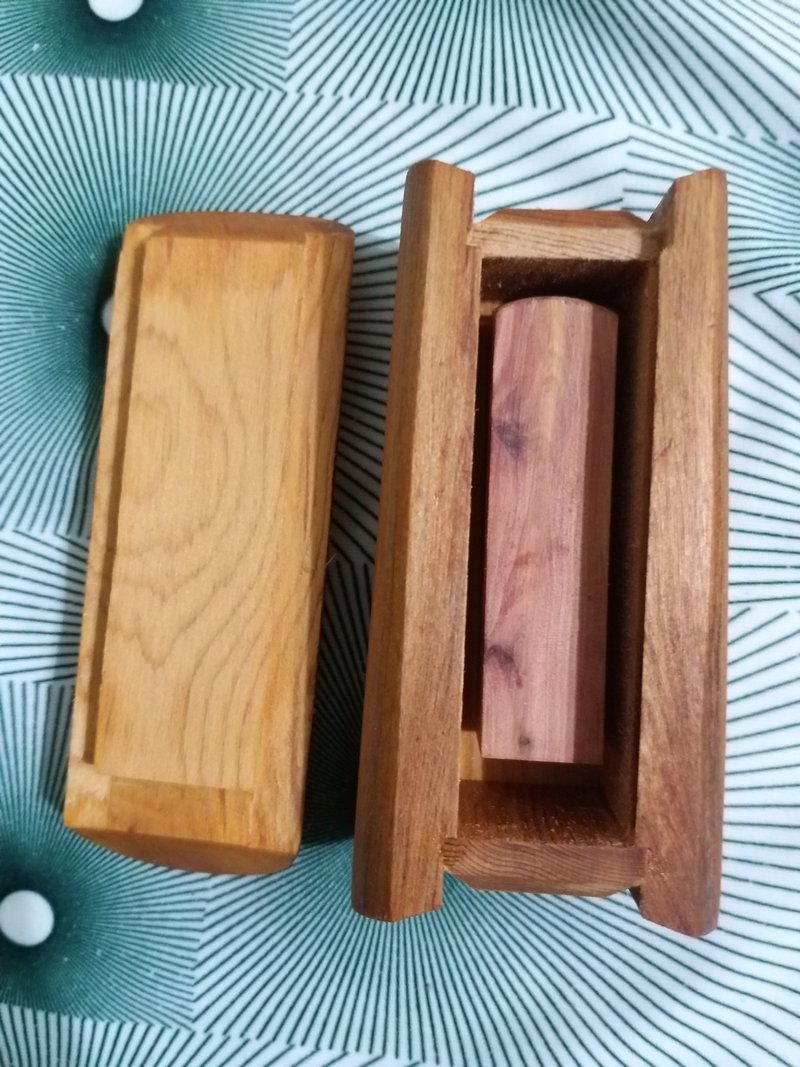 升官發財 檜木印章盒 不含印章 - 印章/印台 - 木頭 