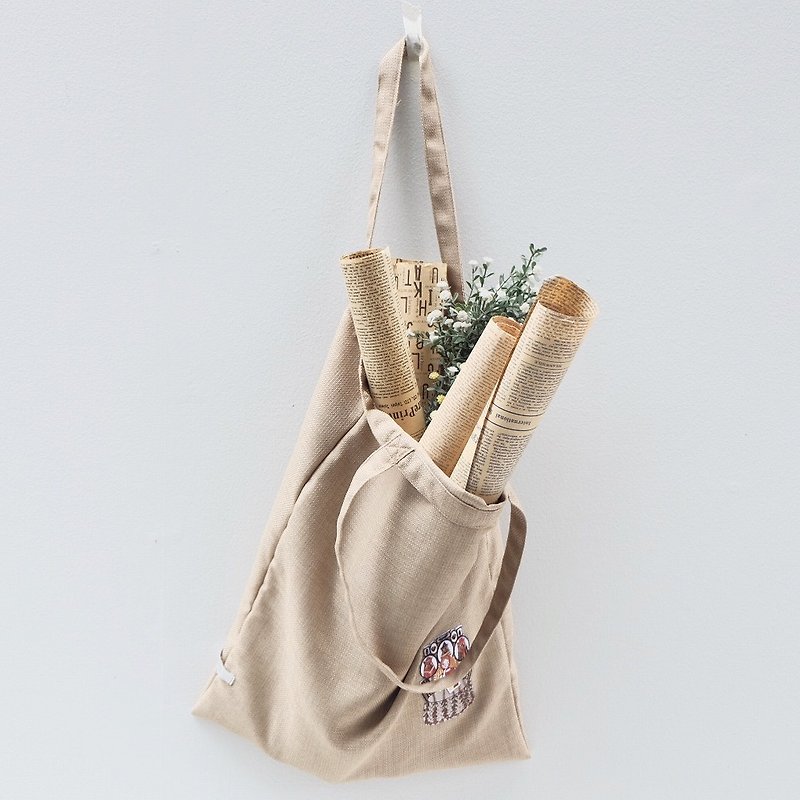Tote Sack Bag - 側背包/斜孭袋 - 其他材質 卡其色