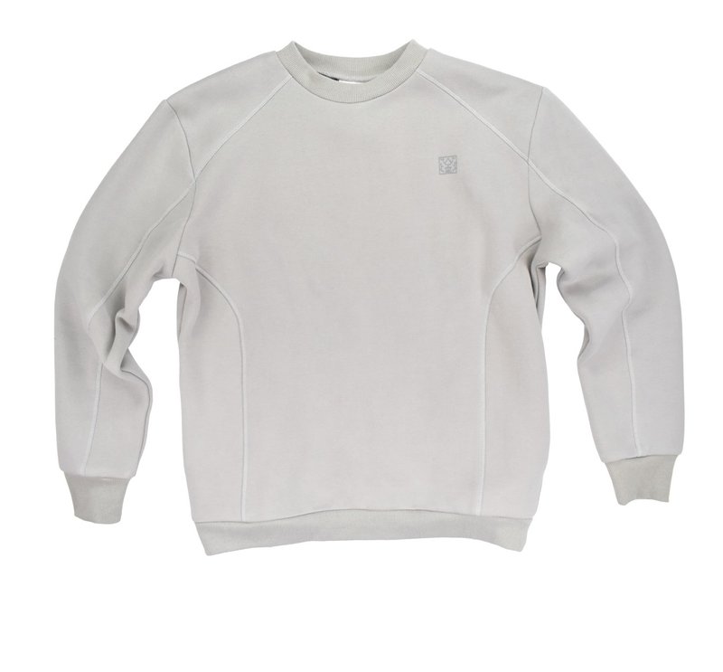 GRAY HIGH SWEATSHIRT 灰色高層次衛衣 - 男 T 恤 - 棉．麻 灰色