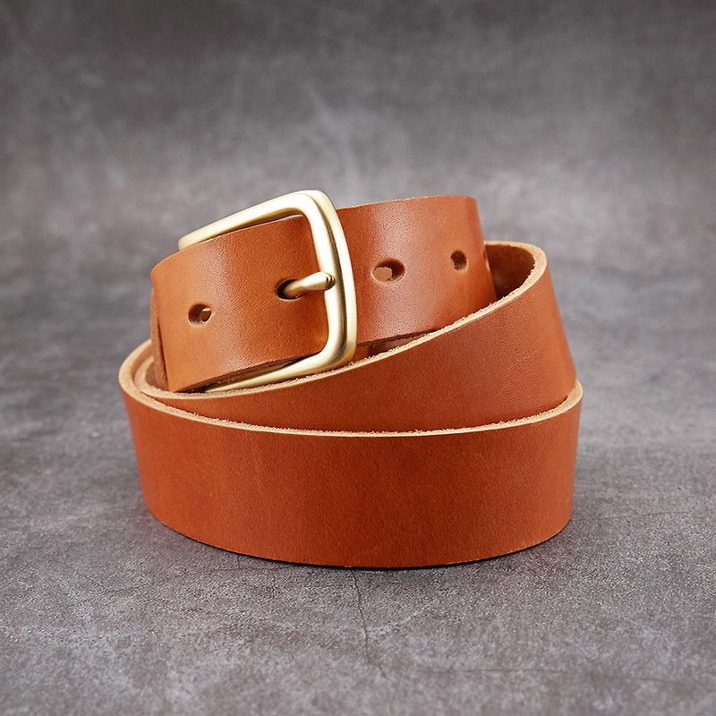 Leather Belt。DIY Pack。BSP102 - Leather Goods - Genuine Leather Orange