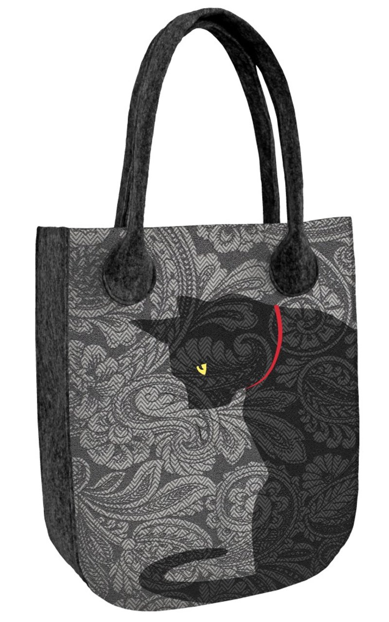 Felt bag CITY ANTHRACITE Kleks - Handbags & Totes - Polyester Gray