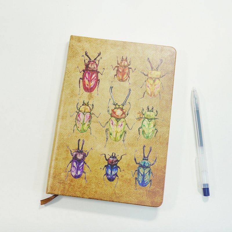 【Rainbow Stag Beetle】Encyclopedia Hardback Notebook - สมุดบันทึก/สมุดปฏิทิน - กระดาษ หลากหลายสี