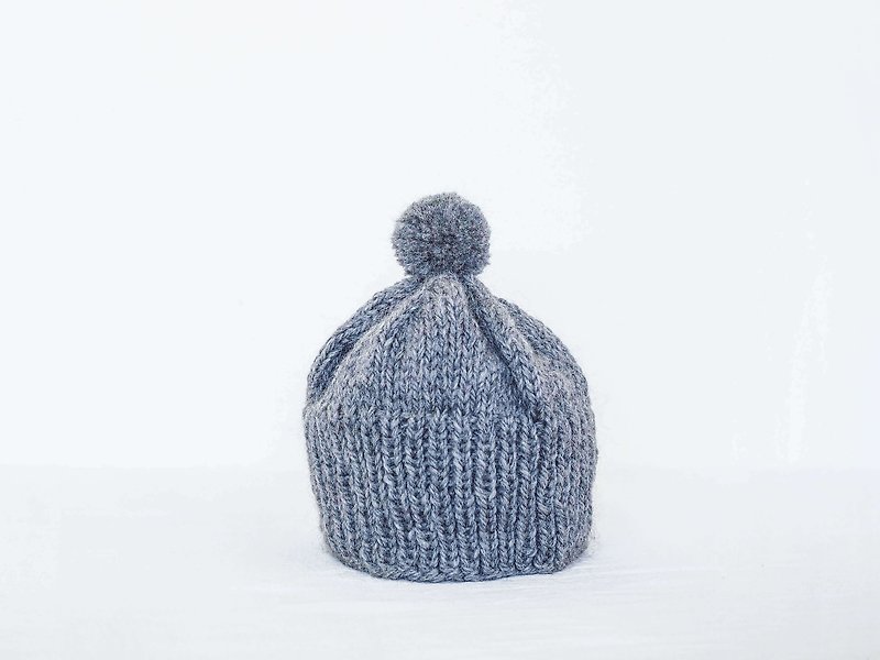 Simple knit cap - หมวก - กระดาษ สีเทา