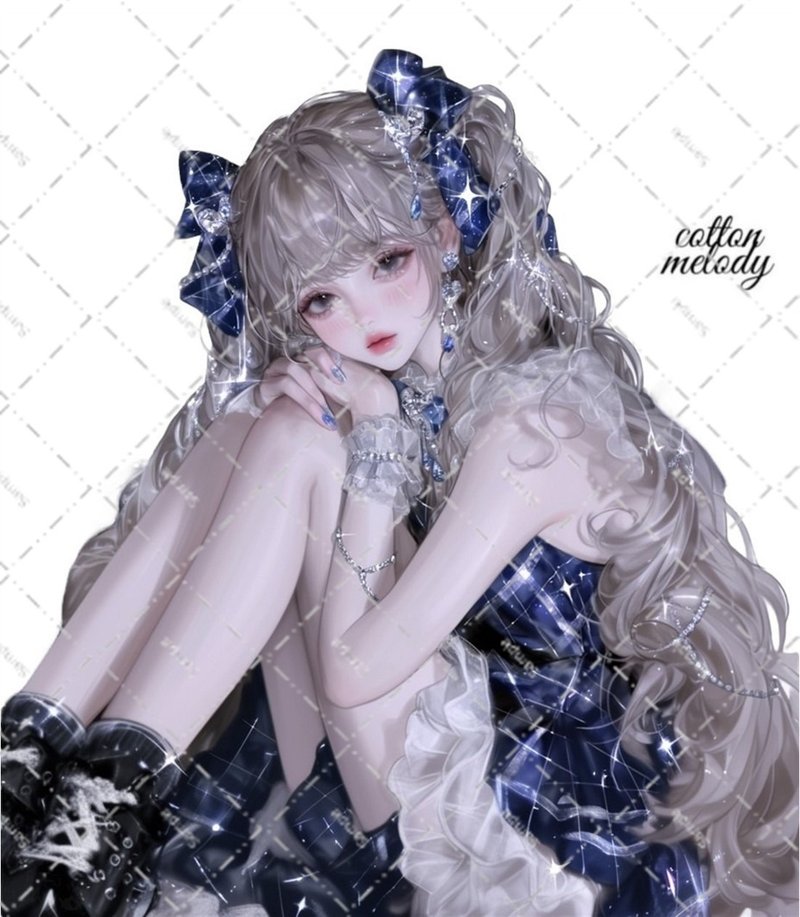 original sticker no.6948 人物ステッカー オリジナルステッカー 人物ステッカー 女の子ステッカー オリジナル人物ステッカー - 貼紙 - 紙 