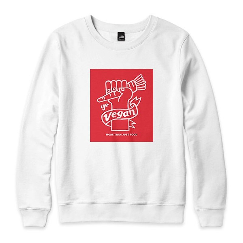 Go Vegan!-White-Unisex University T - Men's T-Shirts & Tops - Cotton & Hemp White