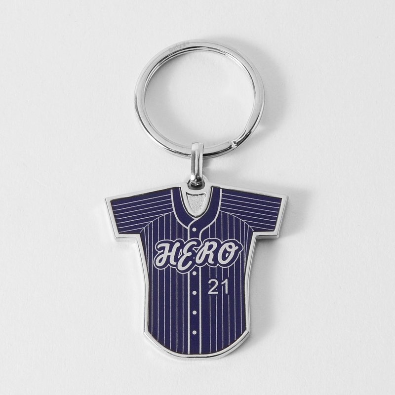 [Customized gift] Customized baseball uniform keychain club/team/event/activity souvenirs - ที่ห้อยกุญแจ - โลหะ 